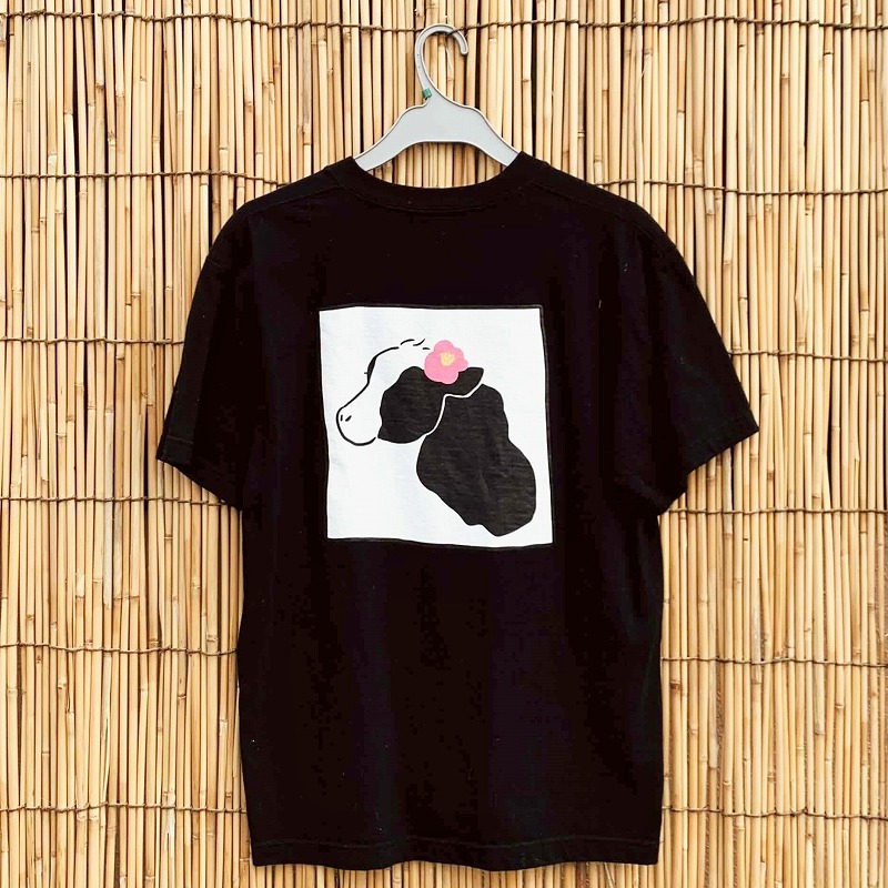 島から探す :: ー大島 :: 大島牛乳 牛さんTシャツ＜黒＞【M・L・XL】